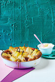 Fig and pear cider bake