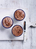 Black Forest Souffles in preparation