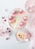 A raspberry and yoghurt Easter cake