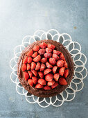 Strawberry and chocolate cake