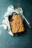 Crumble made with oats
