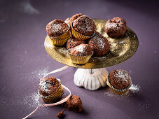 Chocolate macroon muffins for Christmas