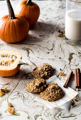 Gluten-free pumpkin and oatmeal cookies