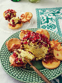 Cheesecake with pomegranate seeds