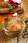 Homemade spice salt with harissa
