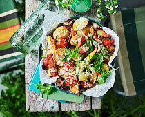 Kartoffel-Chorizo-Salat mit Tomatendressing