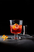Negroni in a cocktail glass