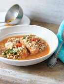 Ligurian lentil rice soup