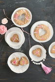Gluten-free heart shaped shortbread cookies