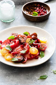 Tomato pomegranate salad