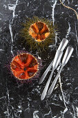 Sea urchins with roe