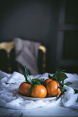 Mandarins on a plate