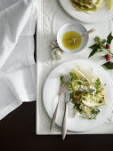Pear, fennel and blue cheese salad