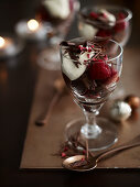 Double chocolate raspberry trifles