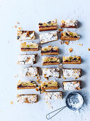 Sour cherry stollen bars