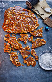 Salted cashew nut brittle