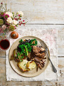 One-pot beef brisket with poatoe Dauphinoise and Italien kale