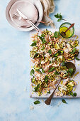 Charred zucchini and white bean salad with parmesan