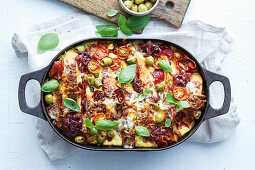 Pizza strata bake