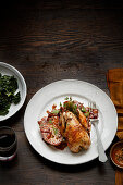 One-pot partridge with drunken potatoes and cavolo nero