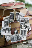 DIY wreath made from nostalgic photos