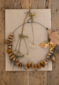 DIY wreath made from acorns