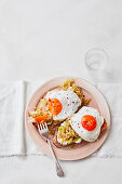 Leek egg toast