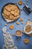 Peanut butter cookies and coffee