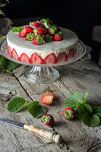 Fraisier strawberry cake