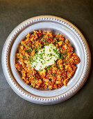 Omelette Irani (Iranian scrambled tomato egg)