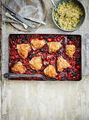 Puttanesca chicken traybake