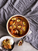 Whisky caramel and banana self-saucing pudding