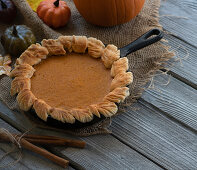 Pumpkin Pie in der Pfanne gebacken