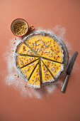 Torta della nonna (Italian ricotta and lemon tart wih pine nuts)