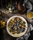 Belgian beer mussels