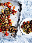 Mushroom and almond Picada