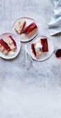 Upside Down Rhubarb Ginger and Hazelnut Cake