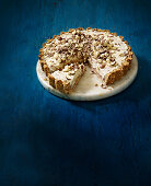 Malted milk and caramel ice-cream pie