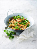 Tom Yum Fried Rice with Prawns