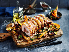 Roast Pork with Port and Cranberry Sauce