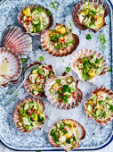 Ceviche of scallops and mango