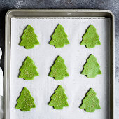 Gluten-Free White Chocolate Matcha Shortbread Cookies