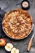 Apple pie with cinnamon sugar