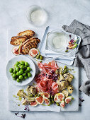 Fig, prosciutto and antipasti salad