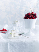Pistaschio Marsmallows and cherries