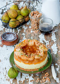 Pear jelly cheesecake