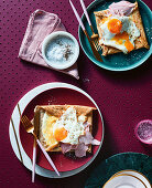 Buckwheat Gallette with egg and ham