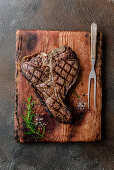 Grilled beef t-bone steak