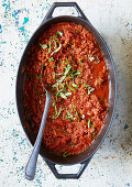 All in one baked bolognese sauce