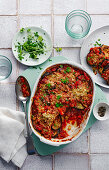 Parmigiana di melanzane (aubergine bake, Italy)